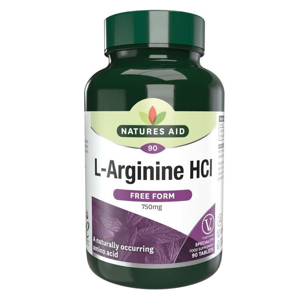 Л-Аргинин (L-Arginine HCI) 750мг 90 таблетки NaturesAid