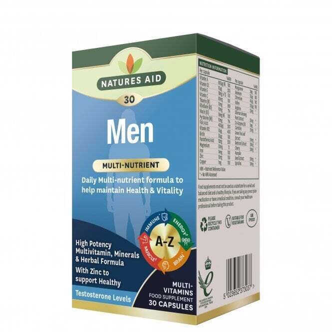 Мултивитамини и минерали за мъже (Men&#039;s Multi-Vitamins & Minerals) 30 капсули NaturesAid