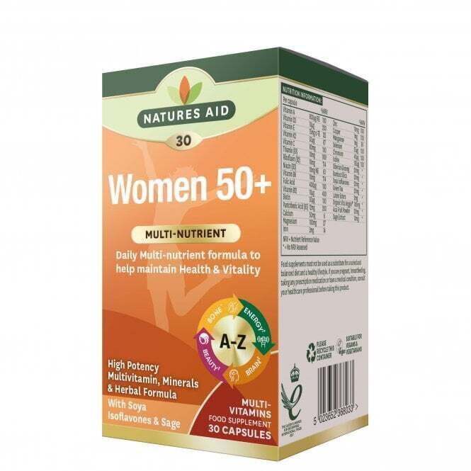 Комплекс за жени 50+ (Womens 50+ Multi-Vitamins & Minerals) 30 капсули NaturesAid