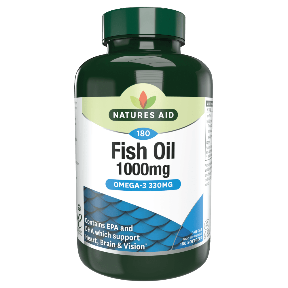 Омега 3 Рибено масло (Omega 3 Fish Oil) 1000мг 90 меки капсули NaturesAid