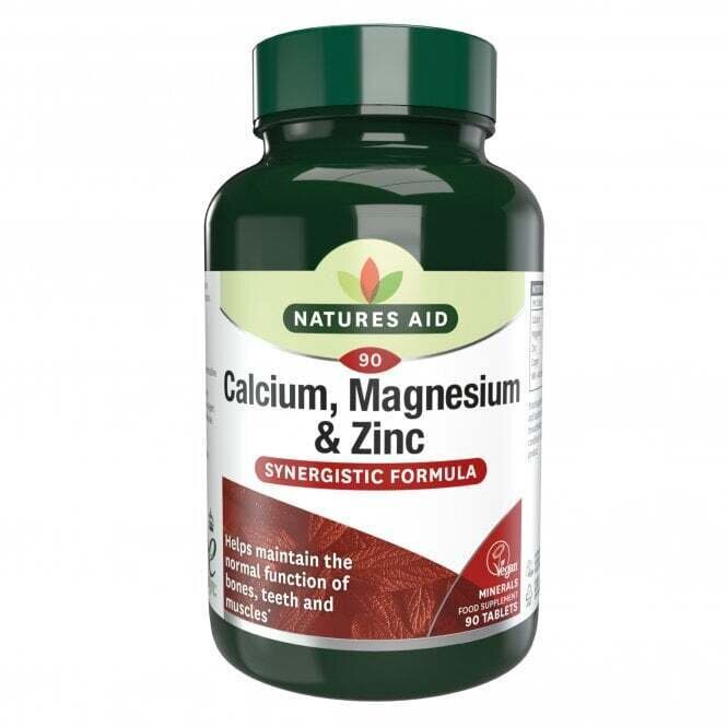 Calciu, Magneziu și Zinc (Calciu, Magneziu + Zinc) 90 tablete NaturesAid