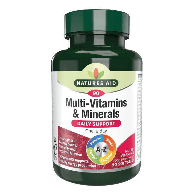 Multi-Vitamine și Minerale (Multi-Vitamine și Minerale) 90 de capsule moi NaturesAid 