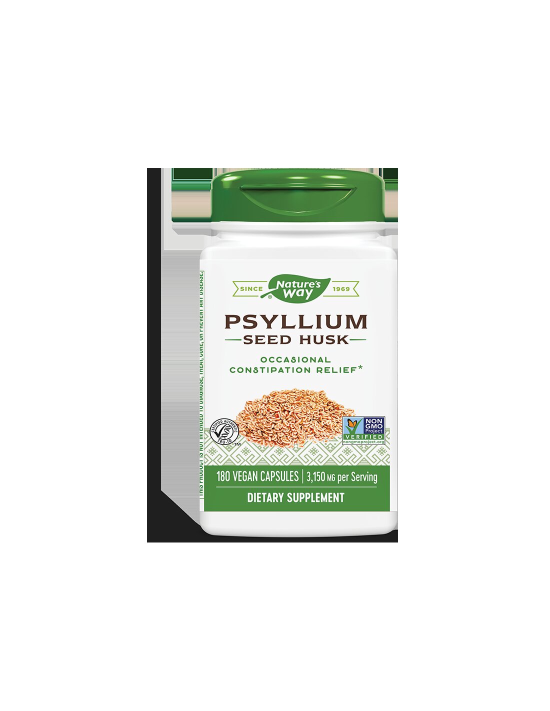 Psyllium Seed Husk/ Теснолист живовляк/ Хуск (люспи) 525 mg х 180 капсули Nature’s Way