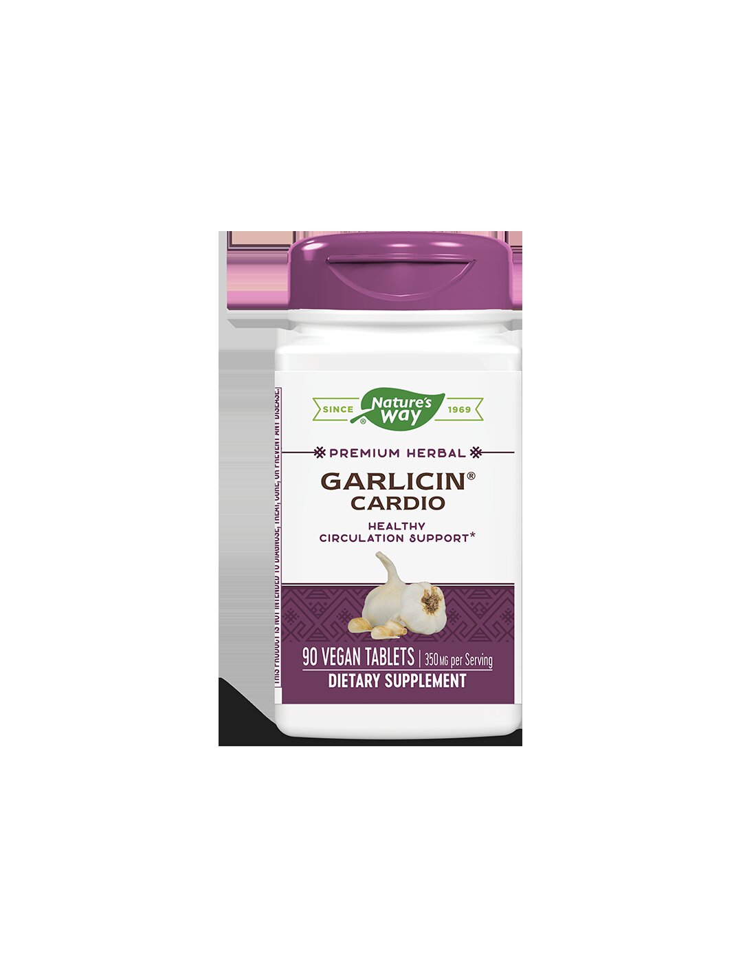 Garlicin® Cardio/ Гарлицин® Кардио 350 mg x 90 капсули Nature’s Way