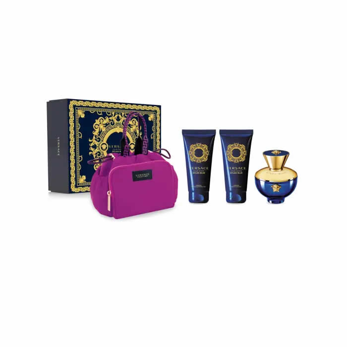 Versace Dylan Blue Pour Femme Eau De Parfum Spray 100ml Set 4 Pieces