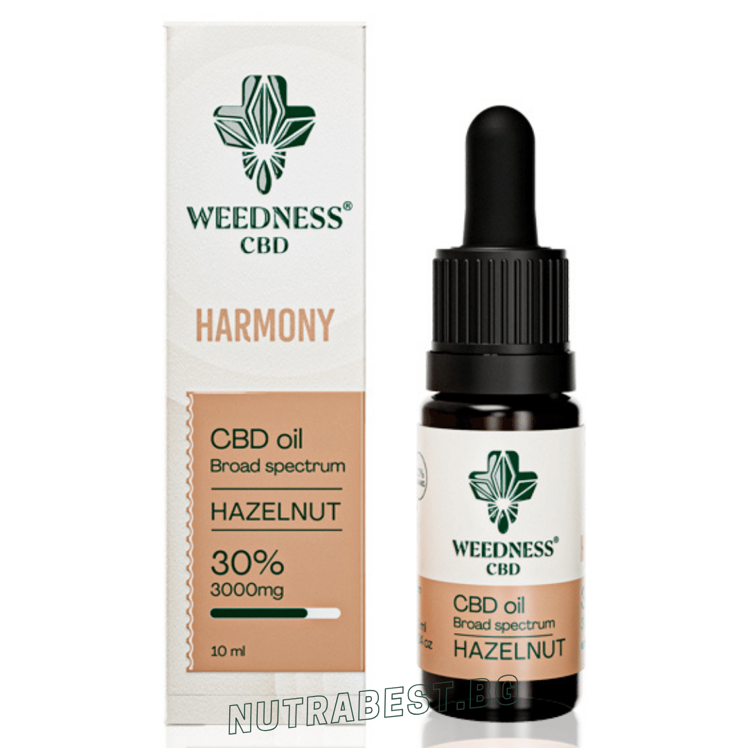 Harmony CBD масло 30% /3000 мг/  Лешник (10ml) Weedness CBD