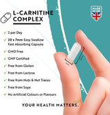 L-Carnitine /L-Tartrate/ Complex /150 капсули, 75 дози/ Nutravita