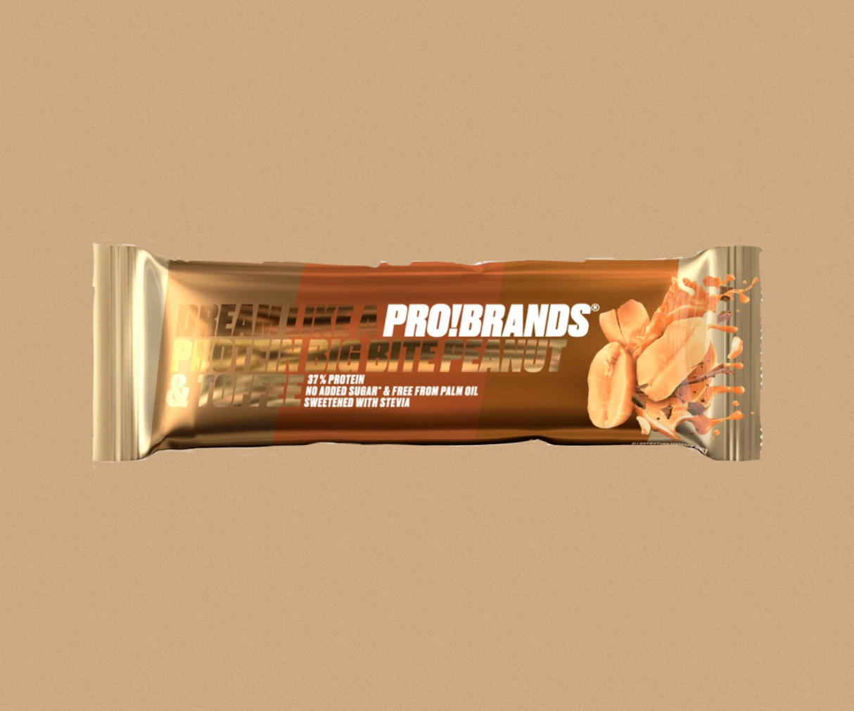 24 броя Probrands Big Bite протеинов бар - фъстъци и тофи 45гр.