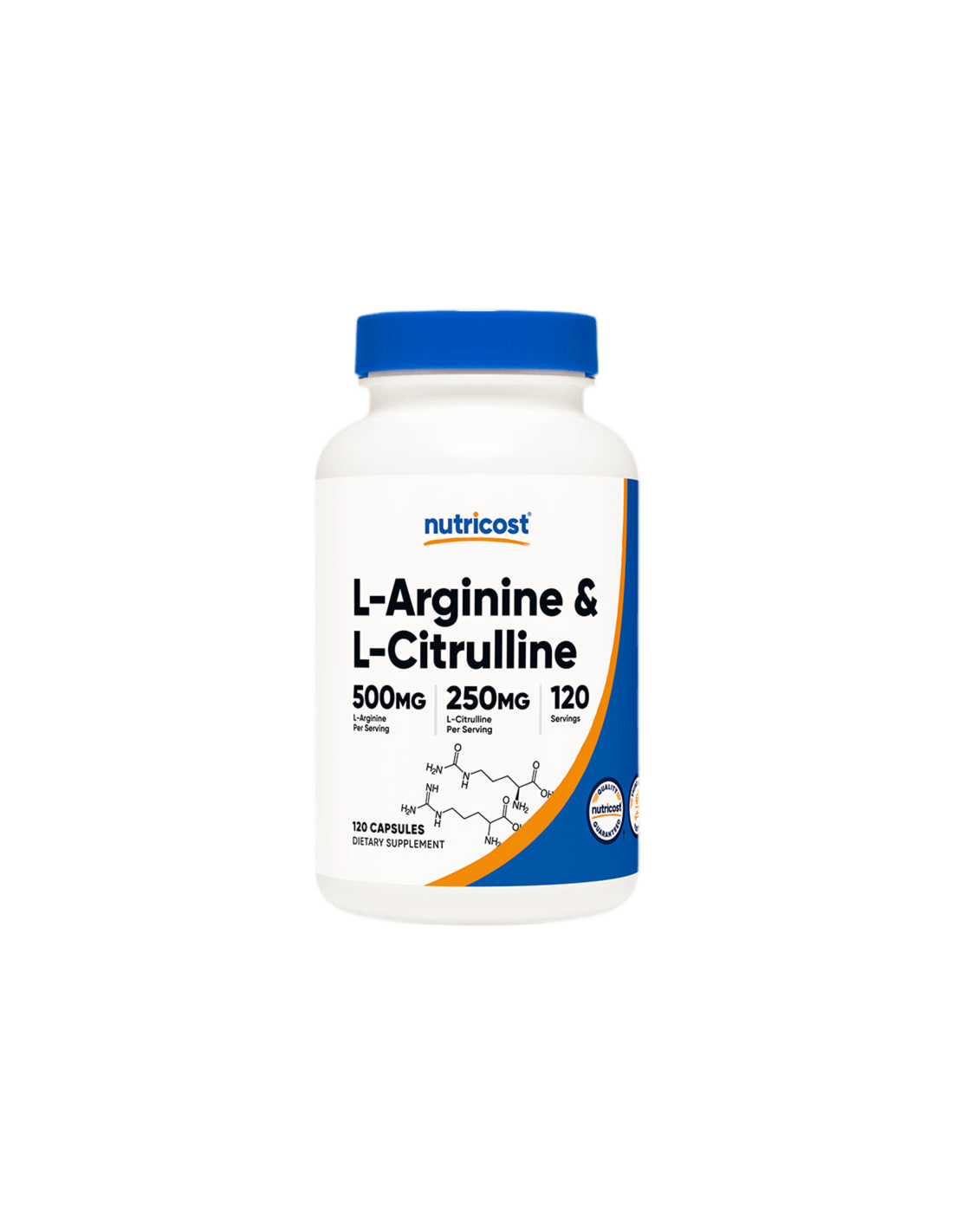 Ton si energie - L-Arginina + L-Citrulina (L-Arginina + L-Citrulina), 550 mg + 250 mg/120 capsule Nutricost