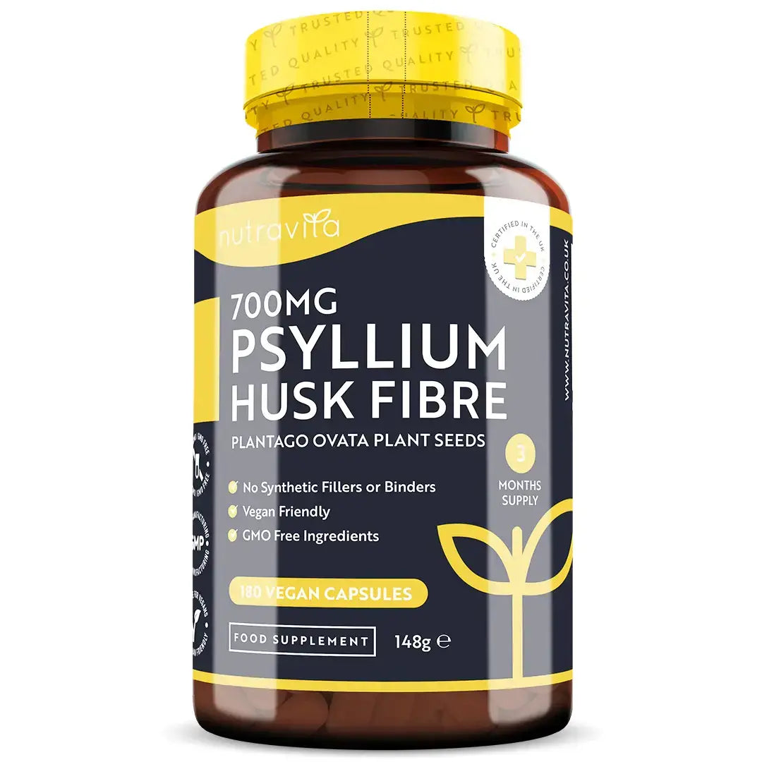 Psyllium Husk Fibre 700mg 180 Vcaps Nutravita