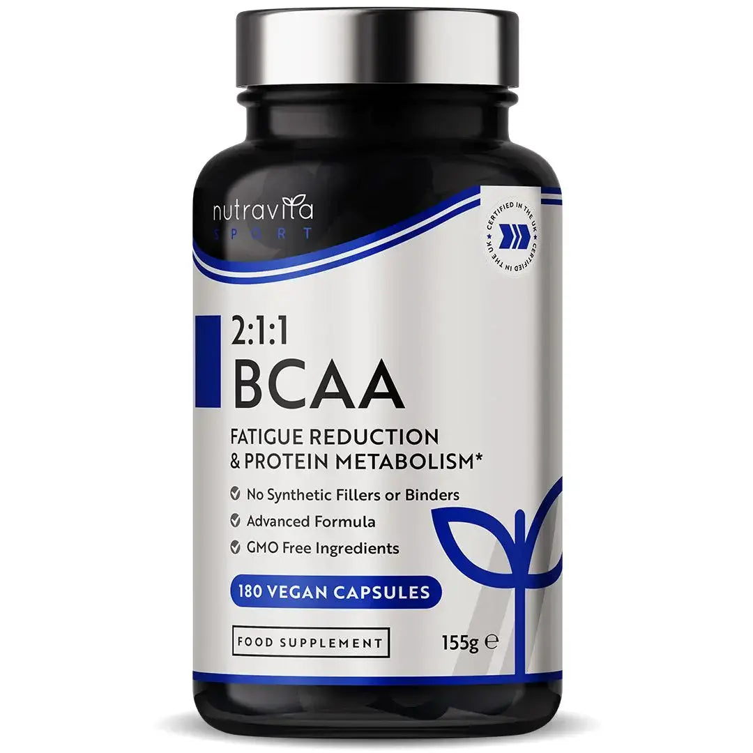 BCAA (2:1:1) с Витамини B6 & B12 - 180 Vcaps. Nutravita