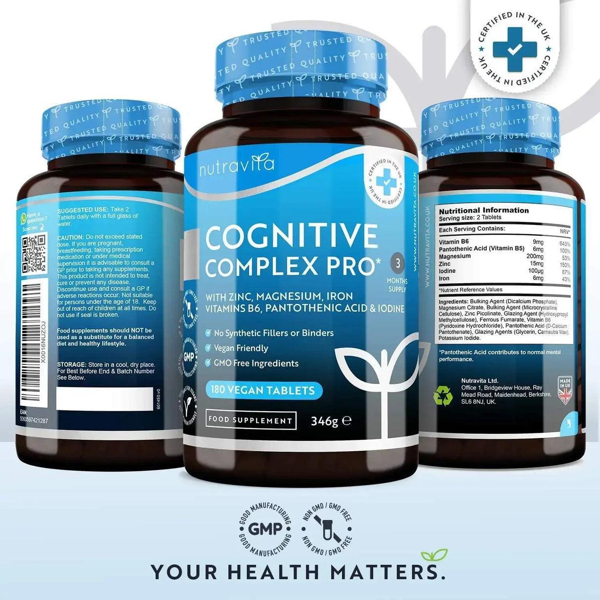 Cognitive Complex Pro 180 Vegan Tablets