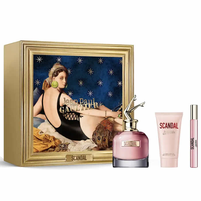 Jean Paul Gaultier Scandal Eau De Perfume Spray 80ml Set 3 Pieces