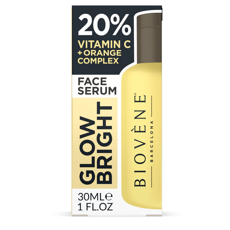 GLOW BRIGHT 20% Vitamin C + Orange Complex Facial Serum Treatment 30ml