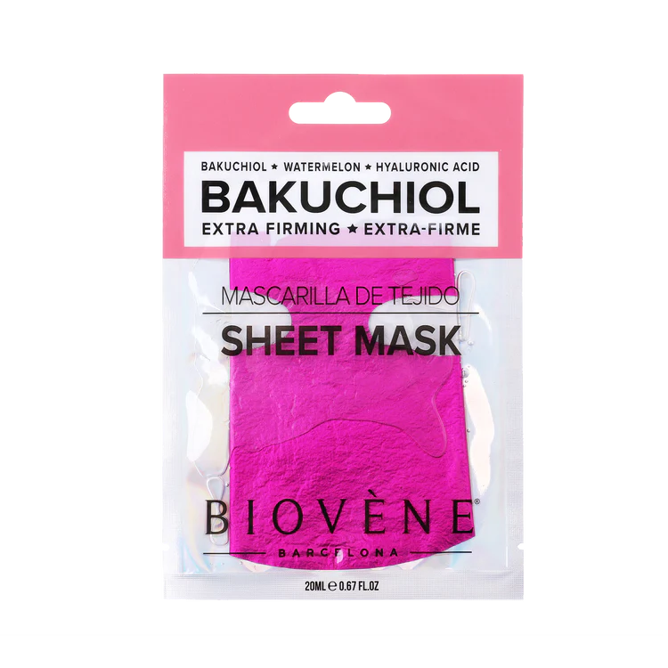 BAKUCHIOL Extra-Firming Glam Sheet Mask with Watermelon and Hyaluronic Acid 1 pair