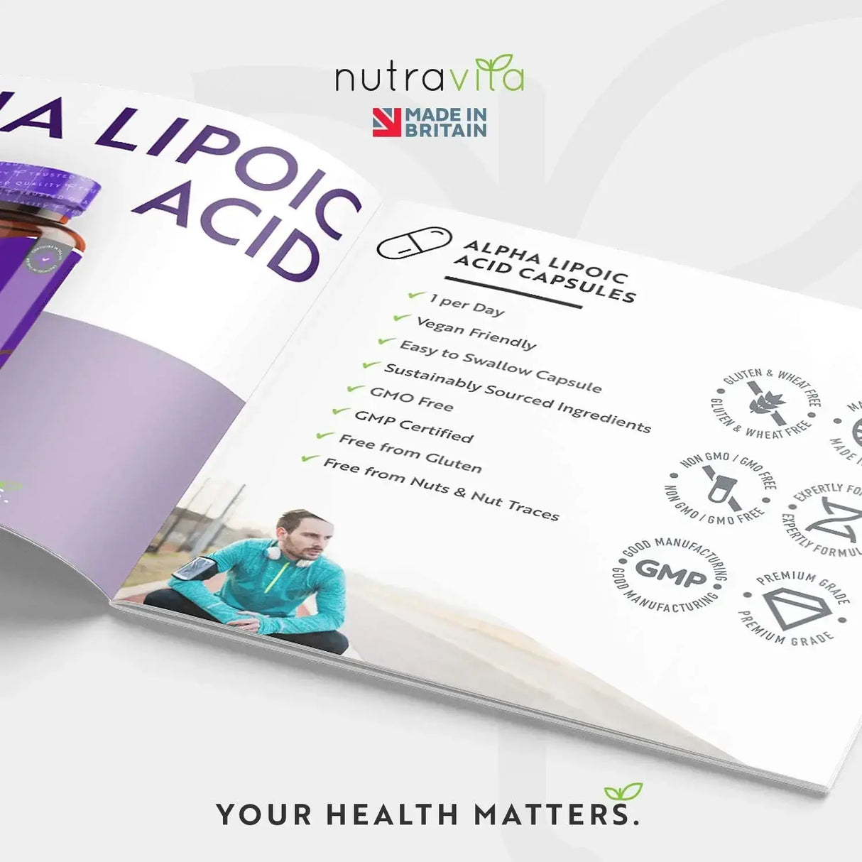 Alpha Lipoic Acid 650mg /120 капсули, 120 дози/ Nutravita