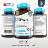 Omega 3 2000 mg /EPA 660 mg, DHA 440 mg/ Pure Fish Oil /240 капсули, 120 дози/ Nutravita