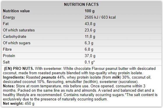 Pro Nuts / Peanut Butter + Whey Protein Isolate 450 грама