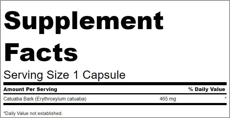 Catuaba Bark 465 mg 120 κάψουλες