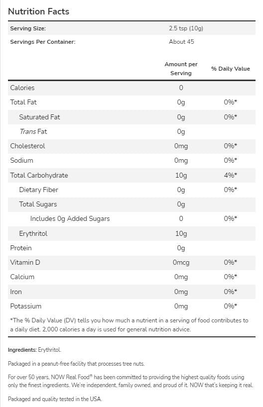 Erythritol / Keto Friendly Zero Calories Sweetener - 1134 грама