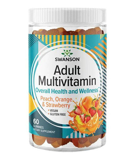 Adult Multivitamin Gummies | Peach, Orange & Strawberry - 60 Дъвчащи таблетки