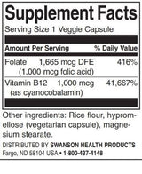 Folic Acid & B12 - 30 капсули