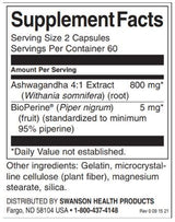 High Absorption Ashwagandha & Black Pepper | Featuring BioPerine - 120 капсули