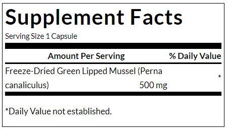 Green Lipped Mussel 500 mg / 60 Caps - 0