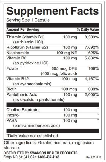 Balance B-100 Complex - High Potency / 300 Caps - 0