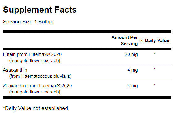 Ultimate Ocular Antioxidant 28 mg - 30 Гел капсули