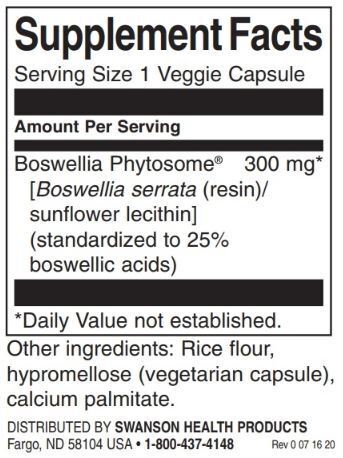 Boswellia Phytosome - Standardized 300 mg / 60 Vcaps - 0