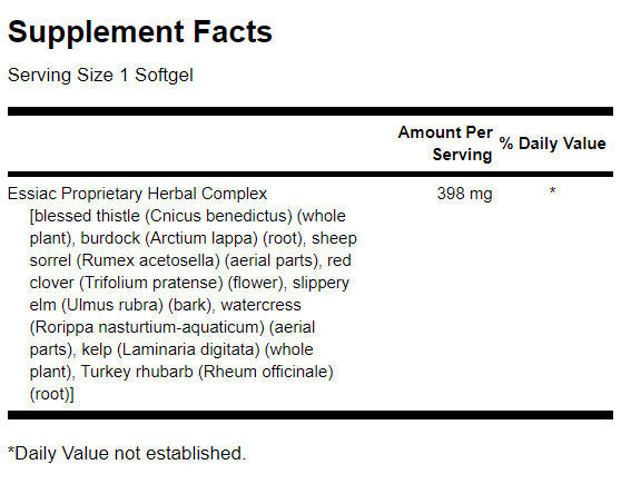 Essiac Eight Herb Complex 398 mg - 120 Гел капсули