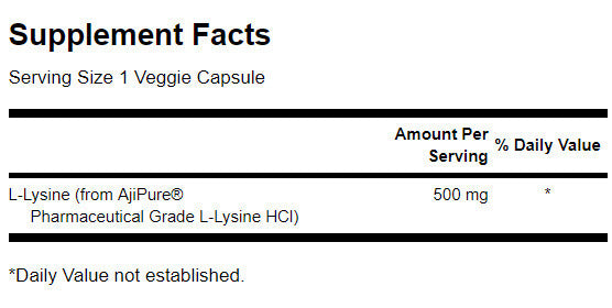 L-Lysine - Pharmaceutical Class 500 mg - 90 капсули