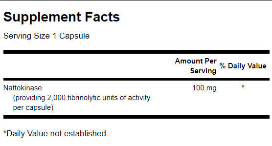 Nattokinase 2,000 Fibrinolytic Units 100 mg - 30 капсули