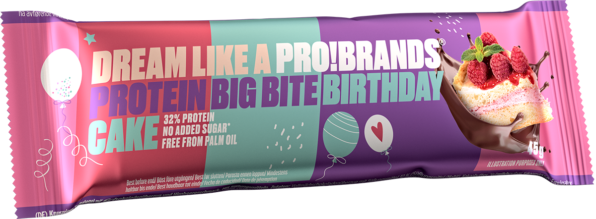 Probrands Big Bite Birthday протеинов бар - с вкус на торта 45гр.