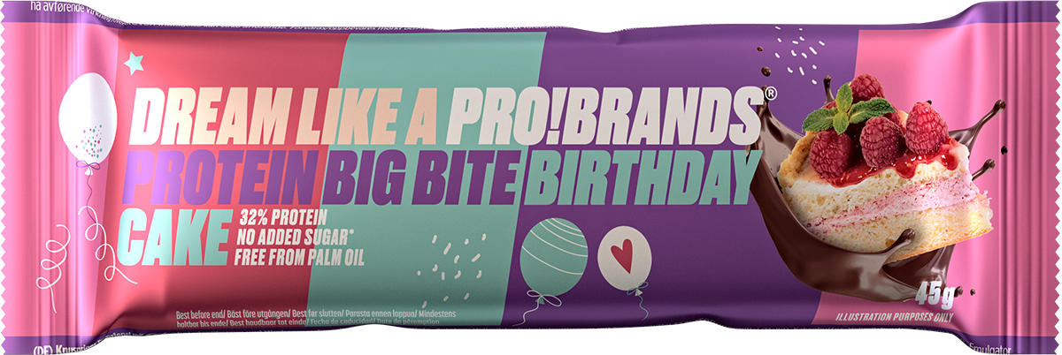 Probrands Big Bite Birthday протеинов бар - с вкус на торта 45гр.