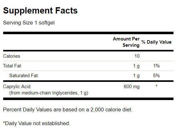 Caprylic Acid 600 mg - 60 Гел капсули