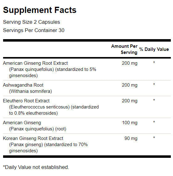 Dual Ginseng Plus 395 mg - 60 капсули