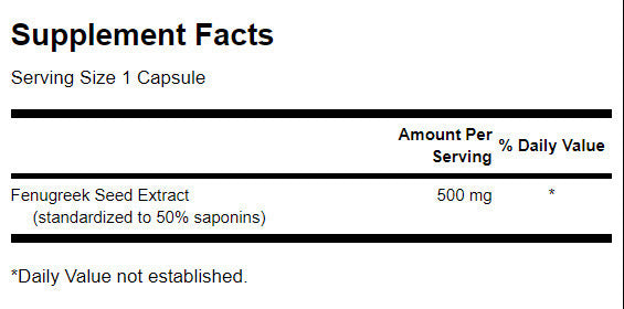 Fenugreek Extract 500 mg - 90 капсули