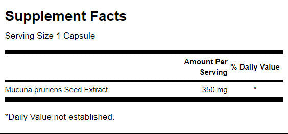 Mucuna Pruriens 350 mg. / 200 Caps - 0