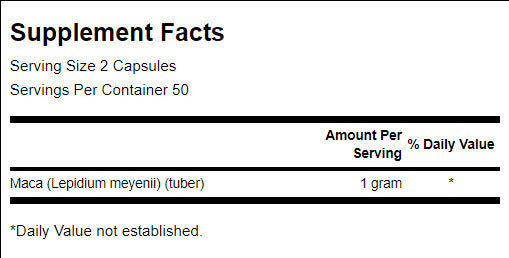 Maca 500 mg - 100 capsule