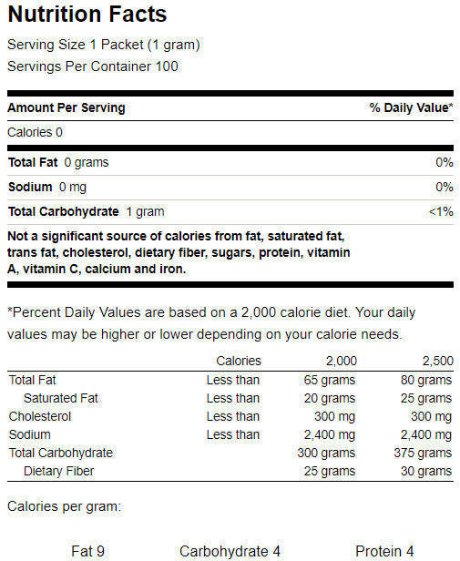 Green Leaf Stevia Extract / 100 Packs - 0