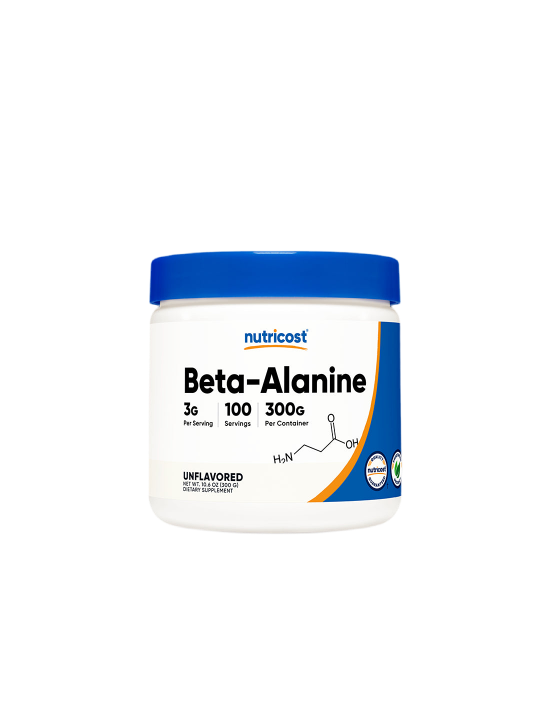 Сила и издръжливост - Бета аланин (Beta-Alanine), 300 g прах Nutricost - Feel You