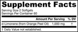 d-Limonene 500 mg 120 capsule de gel