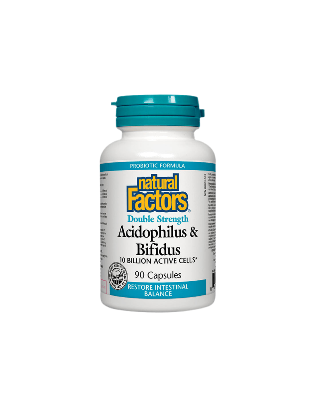 Acidophilus & Bifidus 10 Billion Active Cells Double Strength / Ацидофилус бифидус, 10 милиарда активни пробиотици, 90 капсули - Feel You