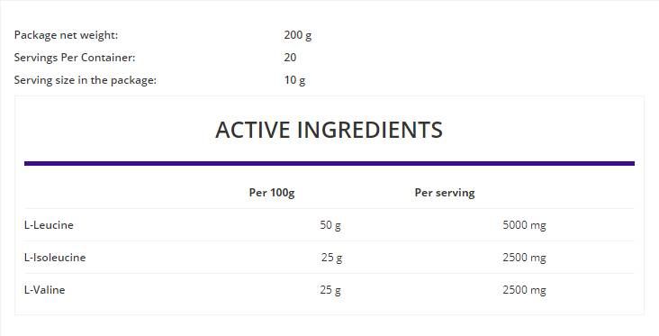 BCAA Instant Powder - 200 грама