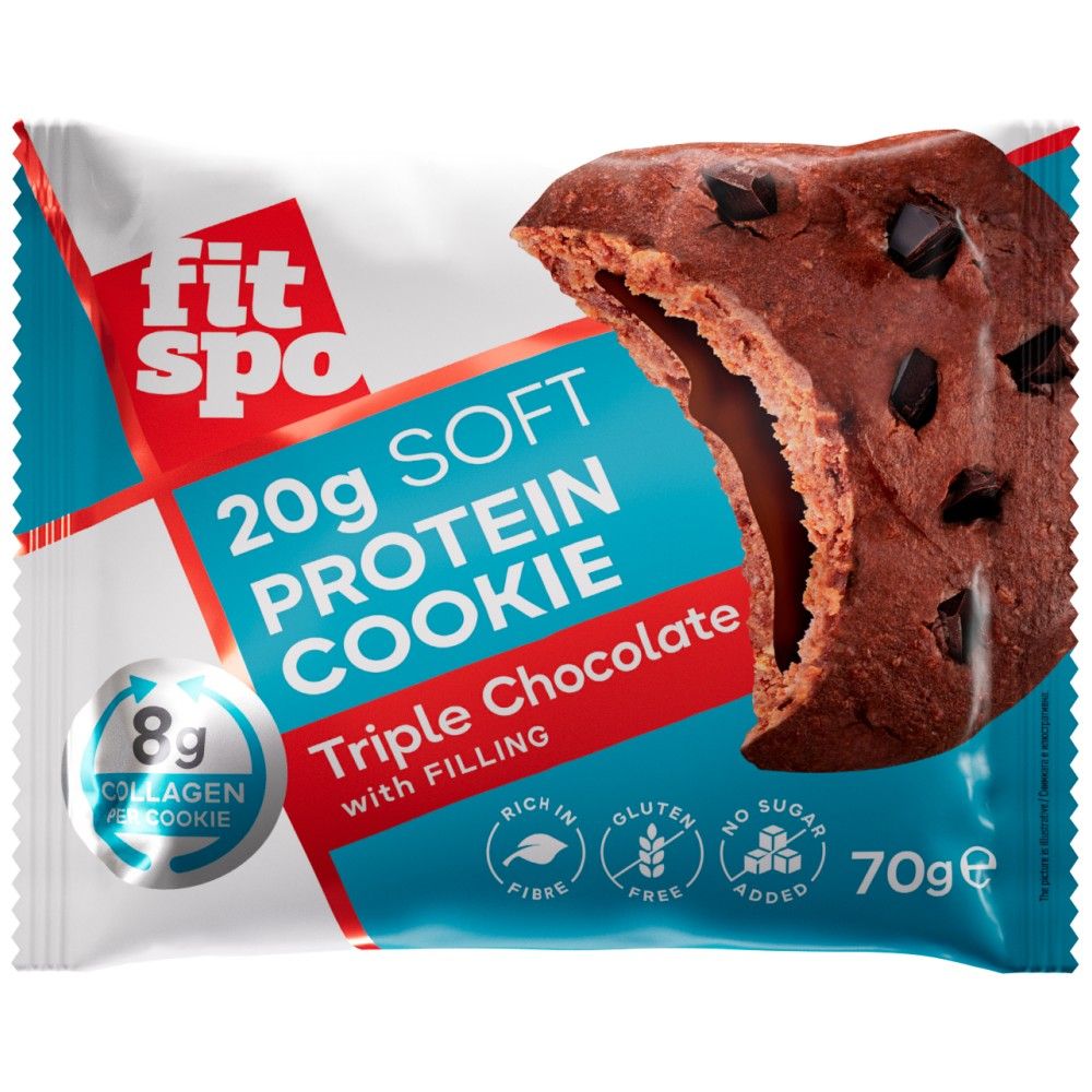 Soft Protein Cookie | with 8g Collagen & No Added Sugar - 10 x 70 грама