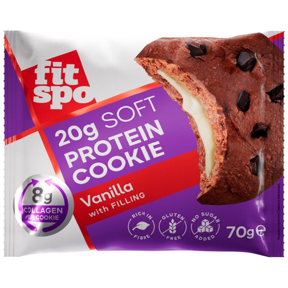 Soft Protein Cookie | with 8g Collagen & No Added Sugar - 10 x 70 грама