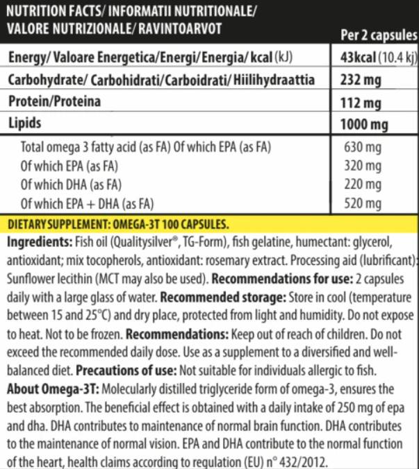 Omega-3T - 100 capsule de gel