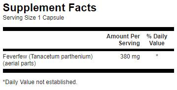 Feverfew 380 mg - 100 капсули